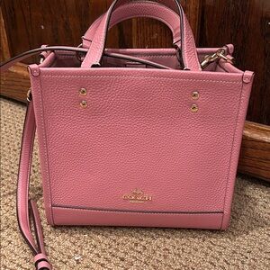 Coach Pink Crossbody Bag - medium rose color (not bright pink)